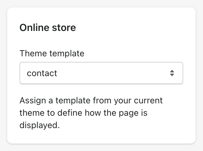 Setting to change page template type.