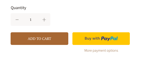 A dynamic checkout button on a product page next to an add to cart button.